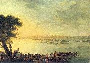 Jan Bogumil Plersch Catherine II leaving Kaniow in 1787. oil on canvas
